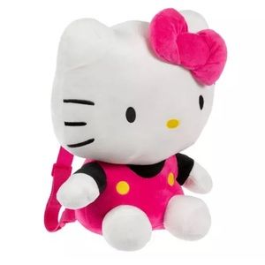 New Sanrio Hello Kitty pink & black plush Backpack